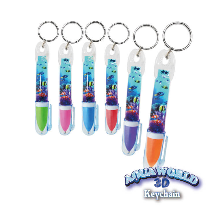 Aqua World 3D Keychain Pen Ocean Series Novelty Pen Keychain FY4-F034