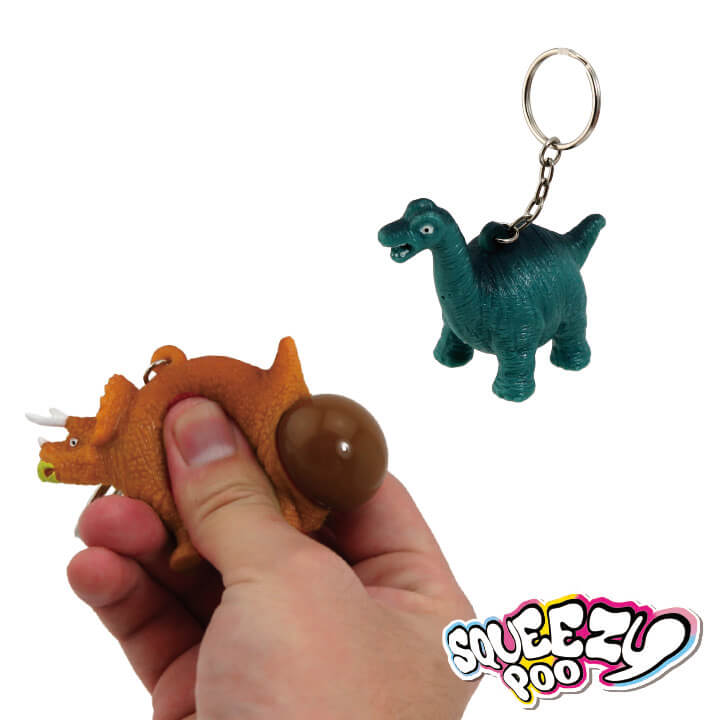 Squeeze and Poop Sloth Keychain