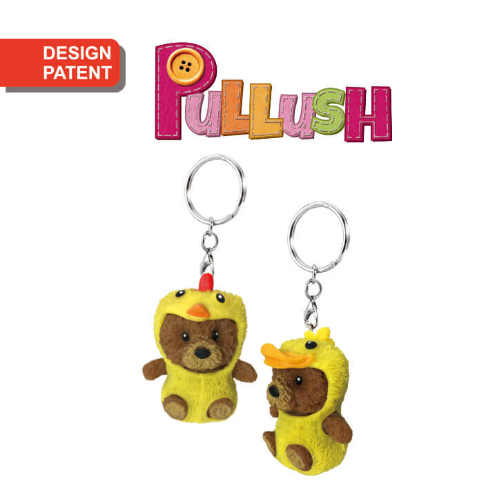 Pullush Soft Keychain Costume Chick Duck Series FY4-F050-C