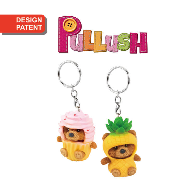 Pullush Soft Keychain Costume Pineapple Cupcake Series FY4-F050-J