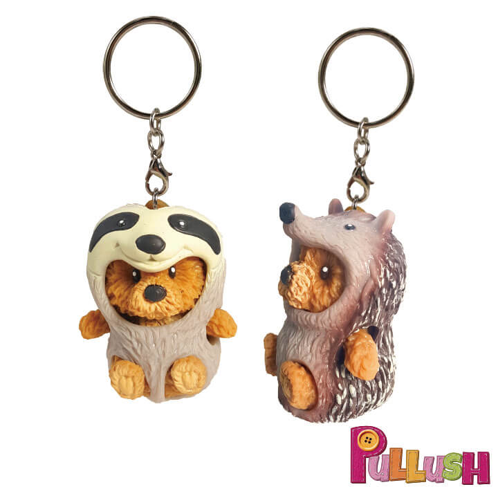 Pullush Soft Keychain Costume Sloth Hedgehog Series FY4-F050-L