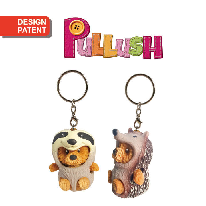 Pullush Soft Keychain Costume Sloth Hedgehog Series FY4-F050-L
