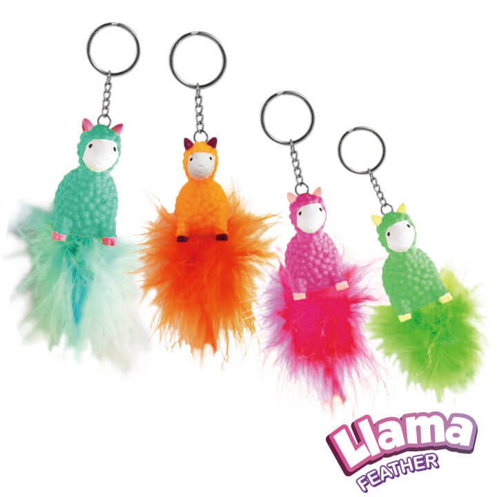 Llama Feather Flash Keychain FY4-F056-A