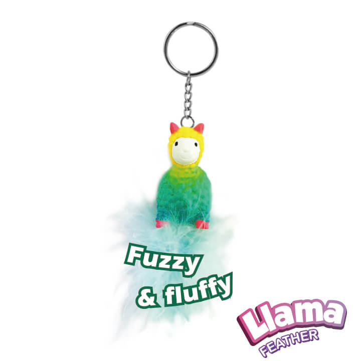 Llama Feather Keychain Rainbow Starry Series FY4-F057-B