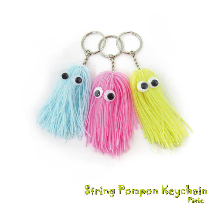 String Pompon Keychain Pixie FY4-F060