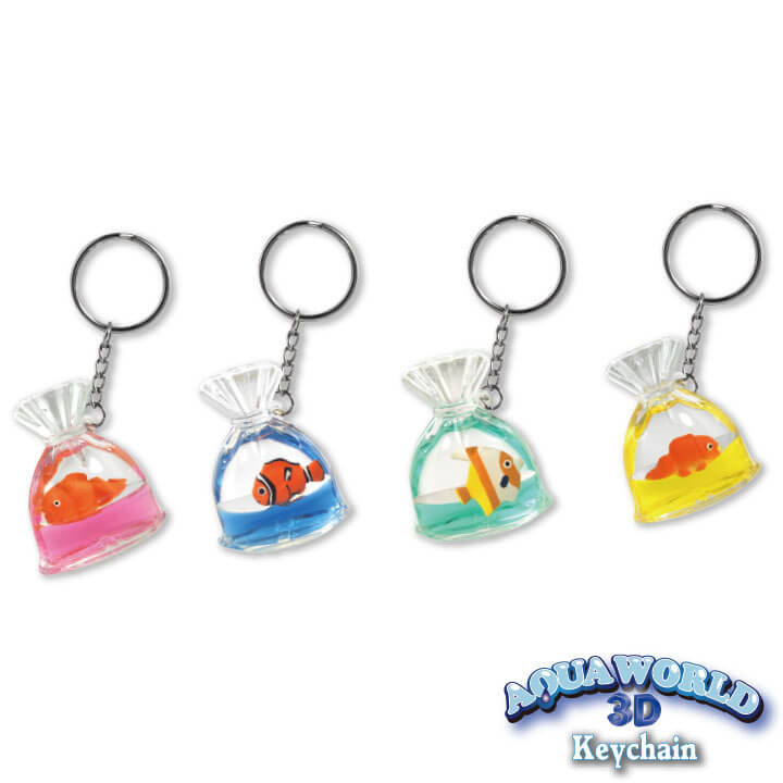 Aqua World 3D Keychain Tropical Fish Bag Keying Design FY4-F072-A