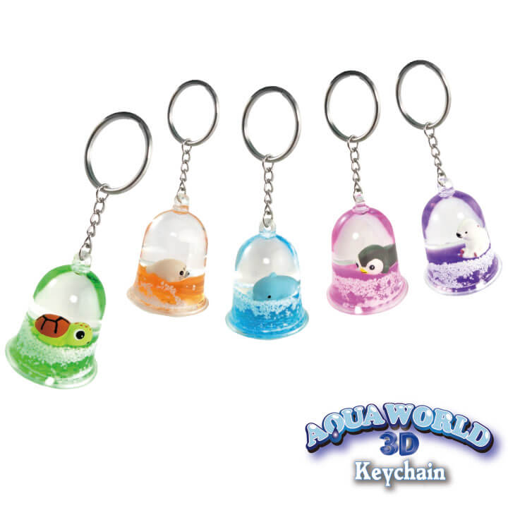 Aqua World 3D Keychain Sea Animal Bell Keychain Souvenir FY4-F073-A
