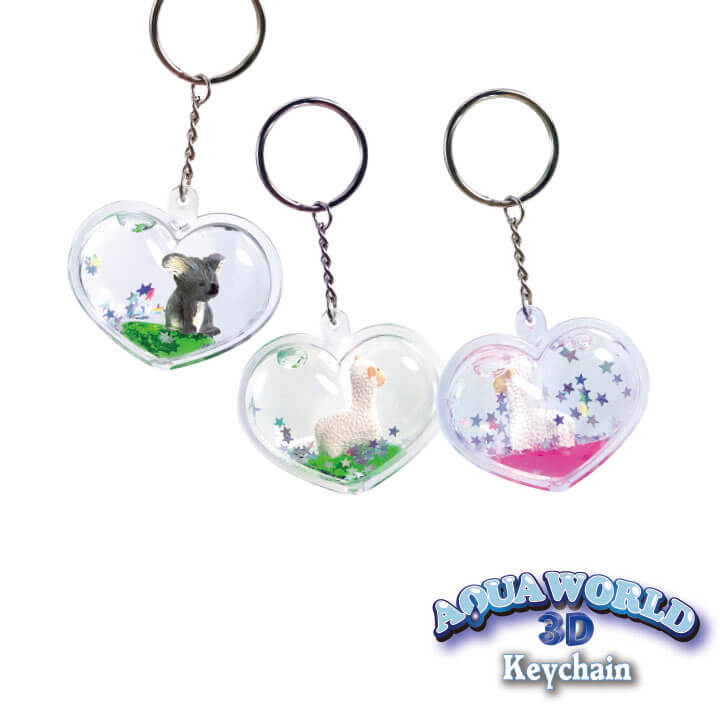 Aqua World 3D Keychain Animal Heart Series Heart Keychain FY4-F074-D