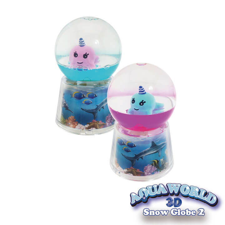 Aqua World 3D Snow Globe 2 Narwhal Series FY6-F013-G