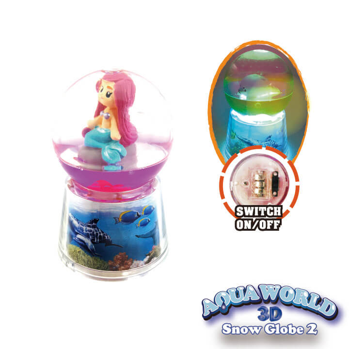 Aqua World 3D Snow Globe 2 Mermaid Series FY6-F013-H