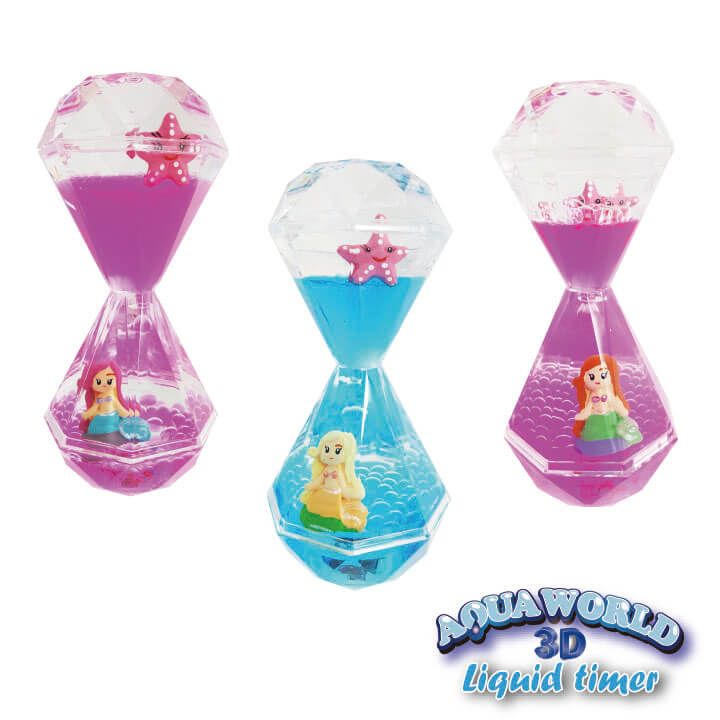 Aqua World 3D Liquid Timer Double Diamond Shape Mermaid Series FY8-F025-B