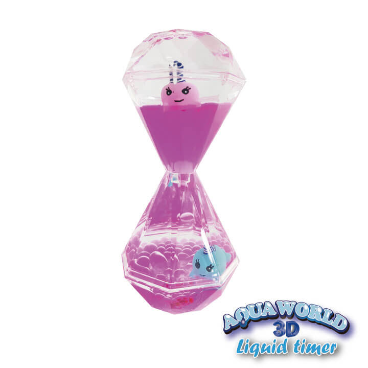 Aqua World 3D Liquid Timer Double Diamond Shape Narwhal Series FY8-F025-E