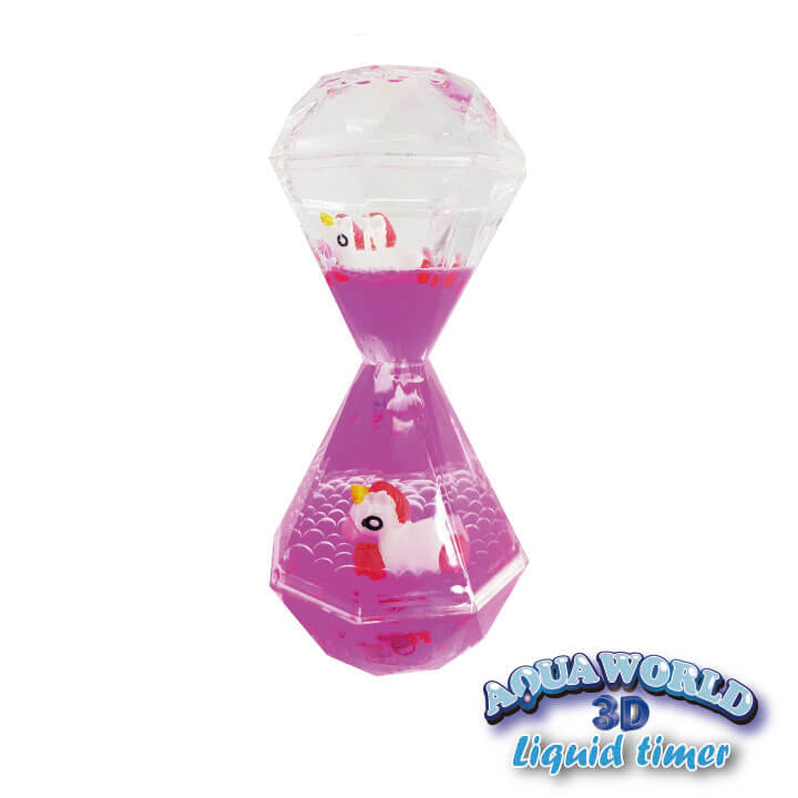 Aqua World 3D Liquid Timer Double Diamond Shape Unicorn Series FY8-F025-F