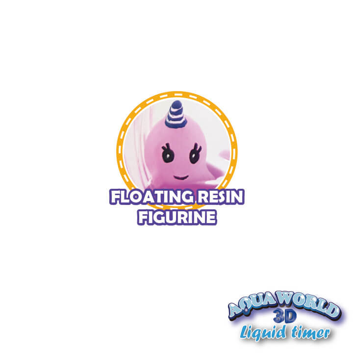 Aqua World 3D Liquid Timer Double Heart Shape Flamingo Series FY8-F024-G