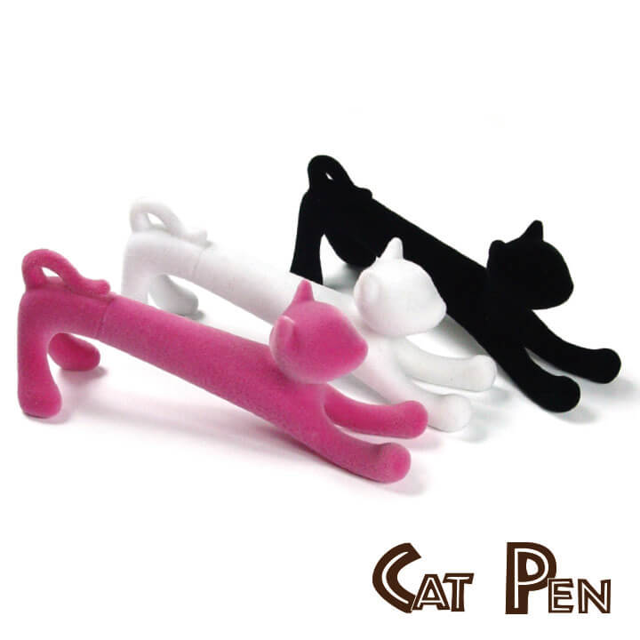 Cat Pen with Flocking Cute Pen Y2-F064-F