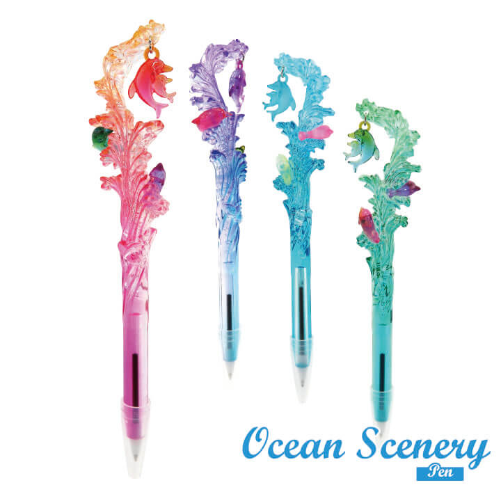 Ocean Scenery Pen Dolphin Surfing Dolphin Pen Y2-F787-A