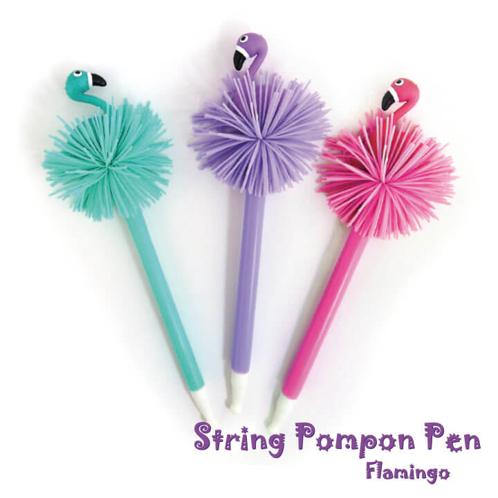 String Pompon Pen Flamingo Stationery Y2-F860-F