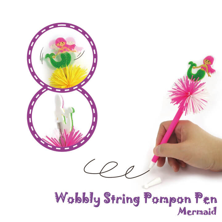 Wobbly String Pompon Pen Mermaid Y2-F882