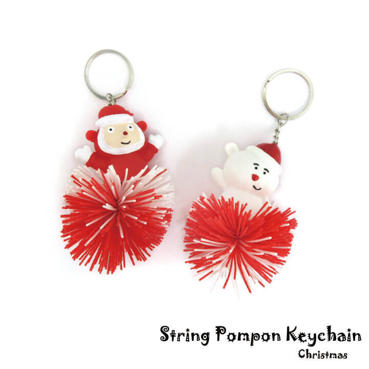 String Pompon Keychain Christmas Y4-F861-D