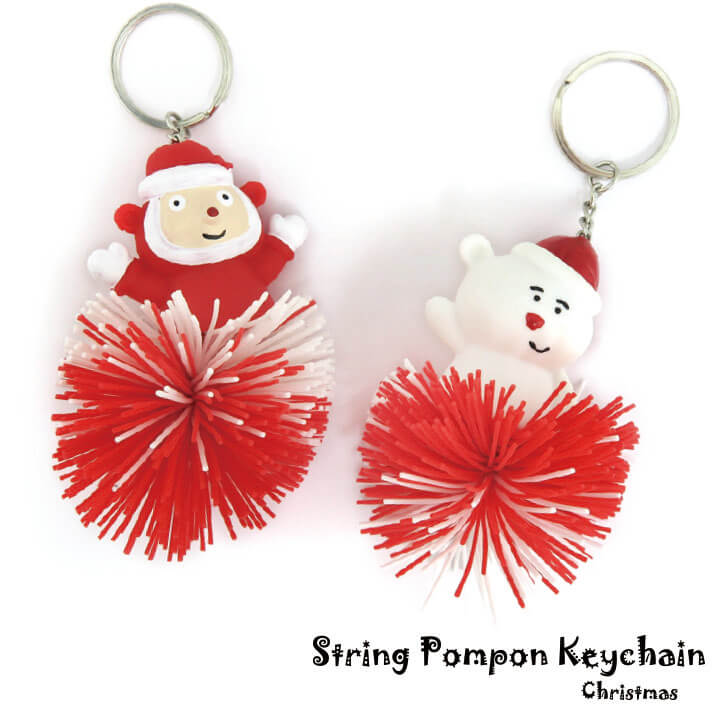 String Pompon Keychain Christmas Y4-F861-D