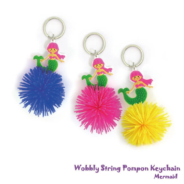 Wobbly String Pompon Keychain Mermaid Y4-F881