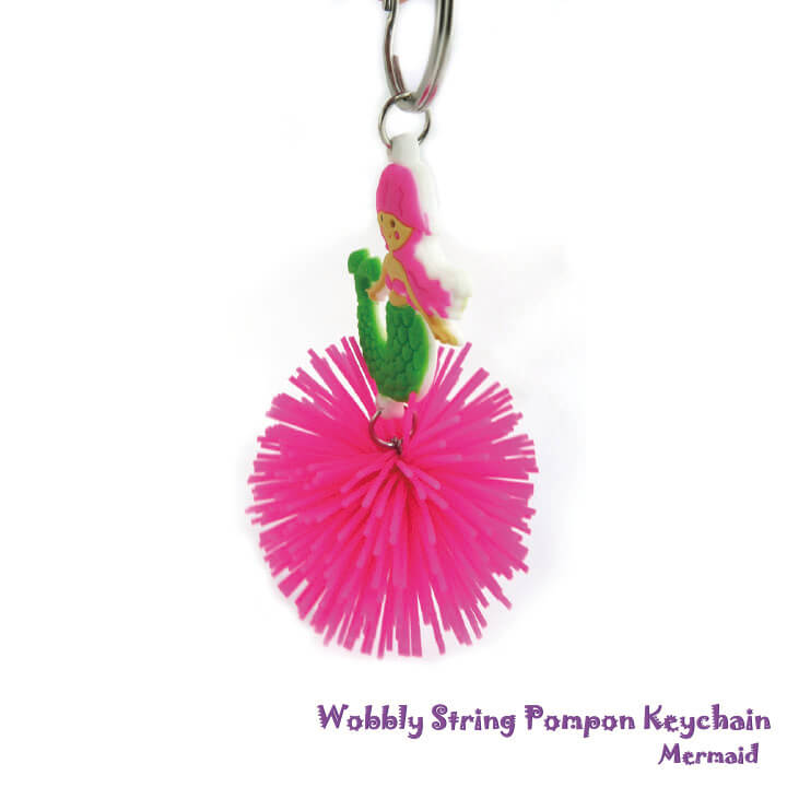 Wobbly String Pompon Keychain Mermaid Y4-F881
