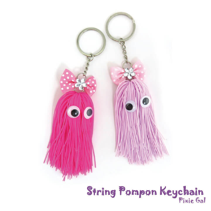 String Pompon Keychain Pixie Gal Y4-F938