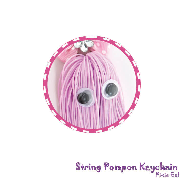 String Pompon Keychain Pixie Gal Y4-F938
