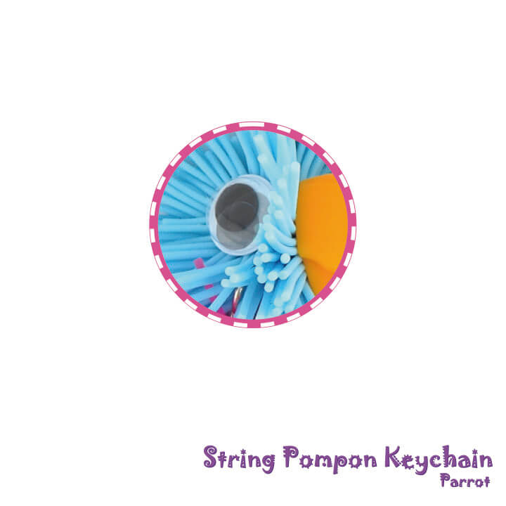 String Pompon Keychain Parrot Y4-F940