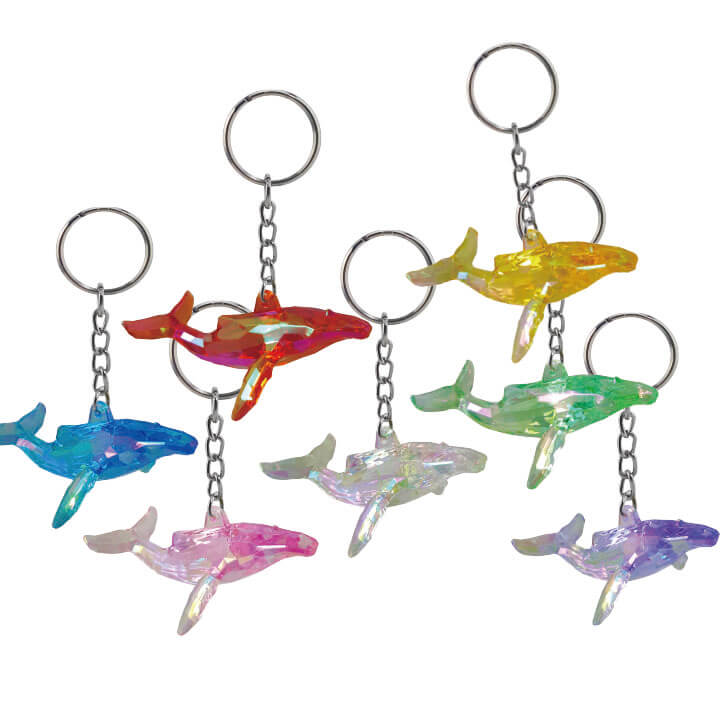 Acrylic Humpack Whale Keychain Plating Finishing Y4-F966-B