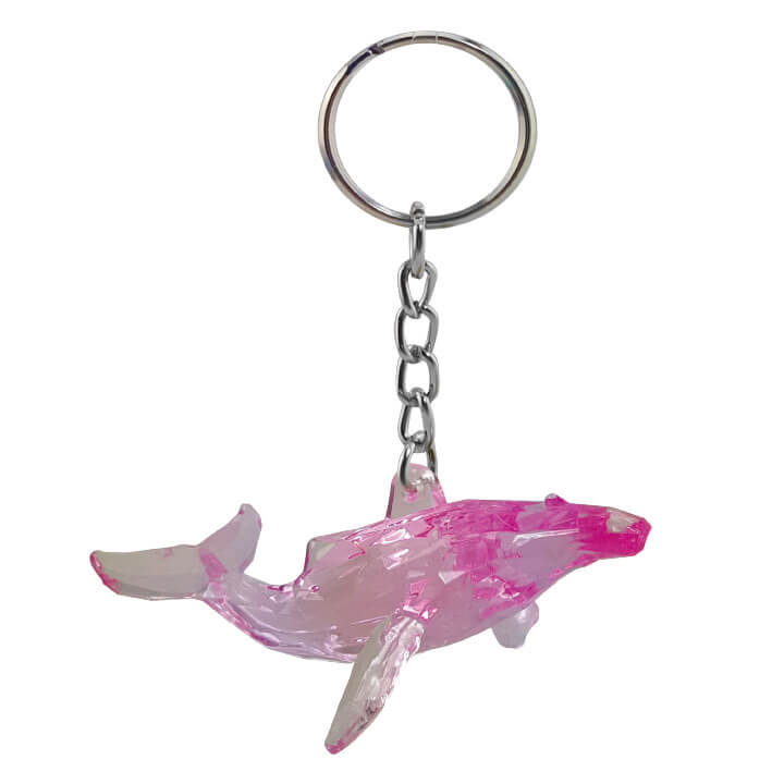 Acrylic Humpack Whale Keychain Single Color Injection Y4-F966-C
