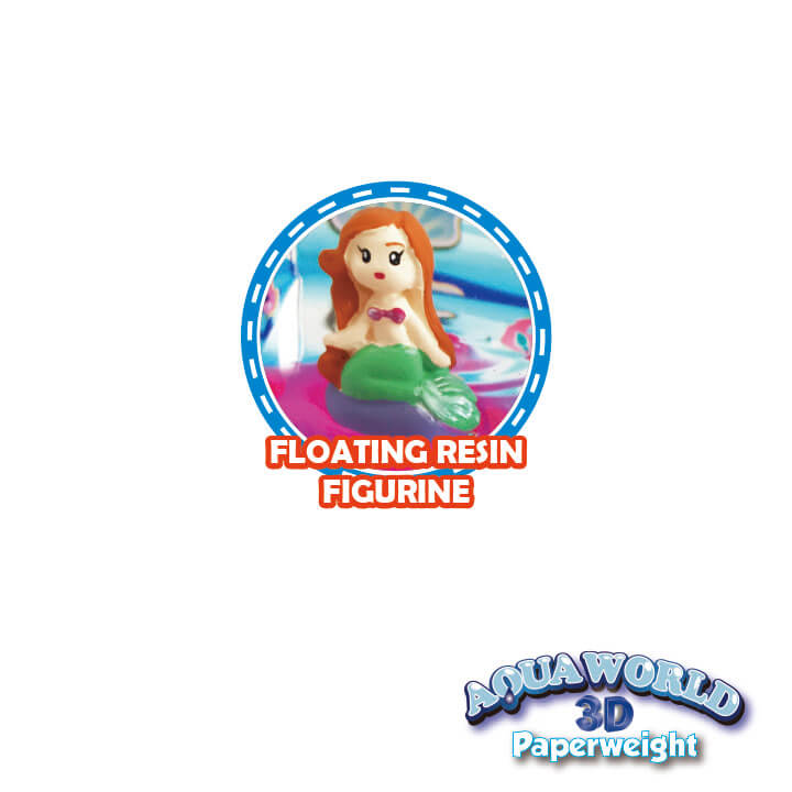 Aqua World 3D Paperweight Mermaid series Y8-F702-E