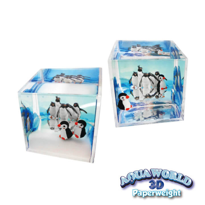Aqua World 3D Paperweight Penguin series Y8-F702-C