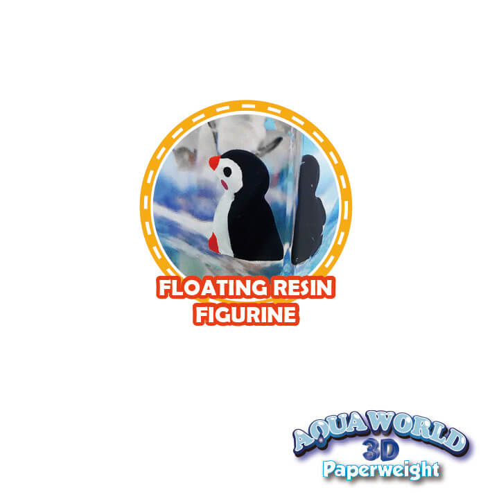 Aqua World 3D Paperweight Penguin series Y8-F702-C