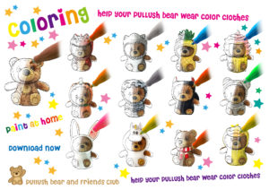 Color your own pullush bears!