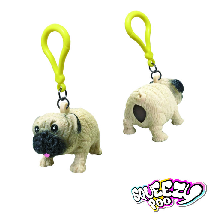 Squeezy Poo Keychain Pug Dog Series FY4-F040-E