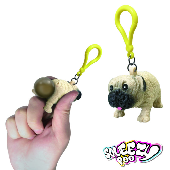 Squeezy Poo Keychain Pug Dog Series FY4-F040-E