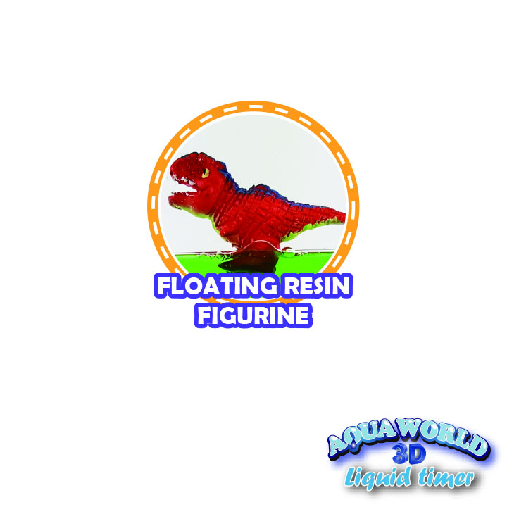 Aqua World 3D Liquid Timer Double Heart Shape Dinosaur Series FY8-F024-H