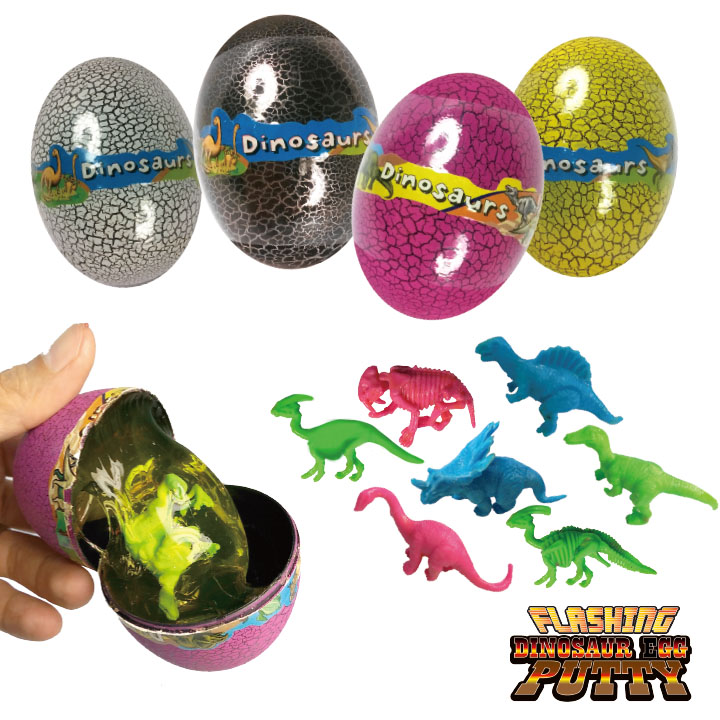 Flashing Dinosaur Egg Putty with Dino Figurine Y5-F550