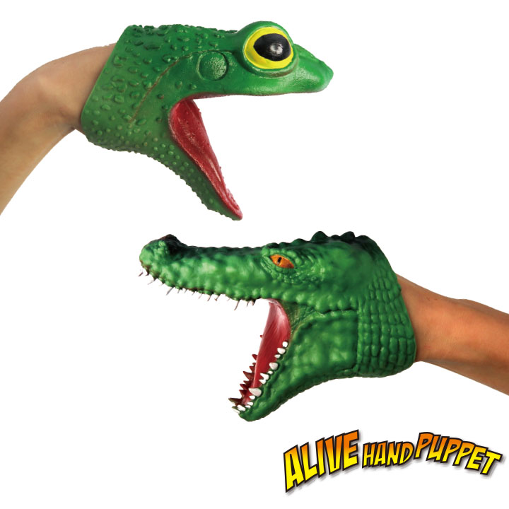 Alive Hand Puppet Crocodile & Frog Animal Hand Puppet Y5-F706