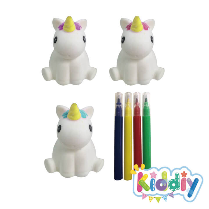 Kiddiy Coloring Kit Flocking Unicorn Series Coloring Craft Kit FY5-F165-A