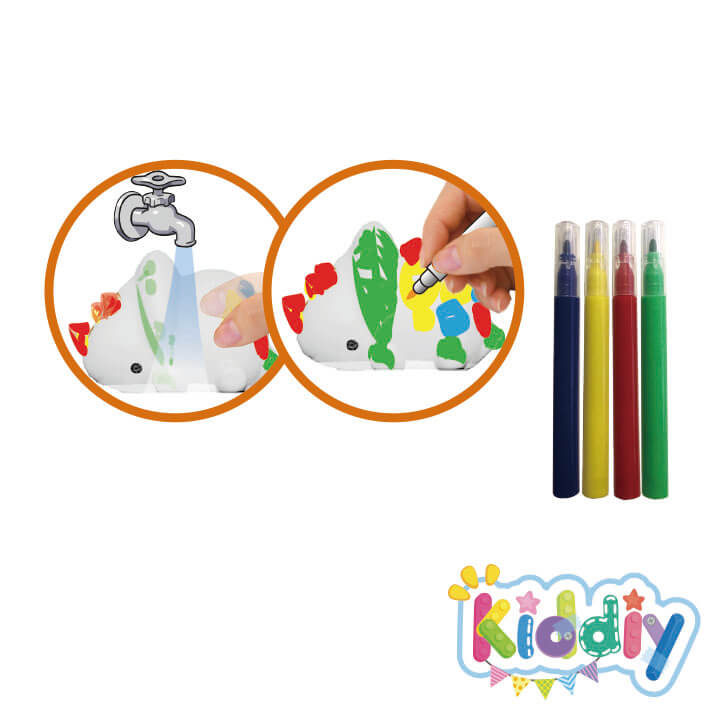Kiddiy Coloring Kit Flocking Dinosaur Series Coloring Toy FY5-F165-B