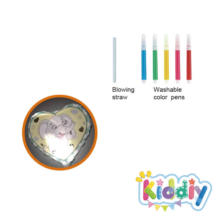 Kiddiy Light up 2D Coloring Balloon Animal Series DIY Coloring Craft Kit Y5-F1012-A