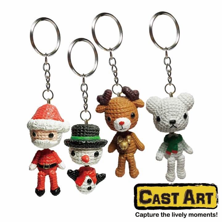 Cast Art Rocking Knitting Keychain Christmas Series F8L009-0BBD