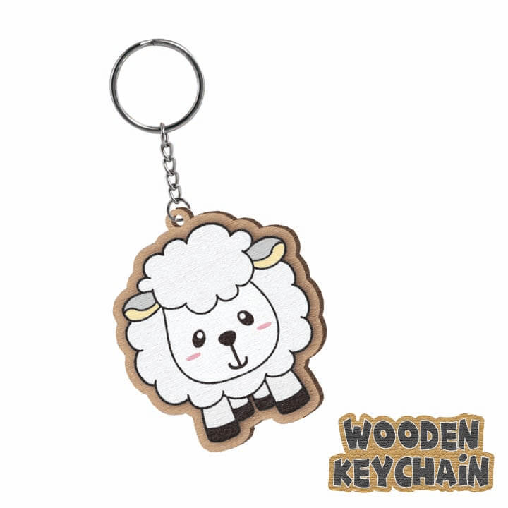 Wooden Keychain Animal Series FY4-F077-A