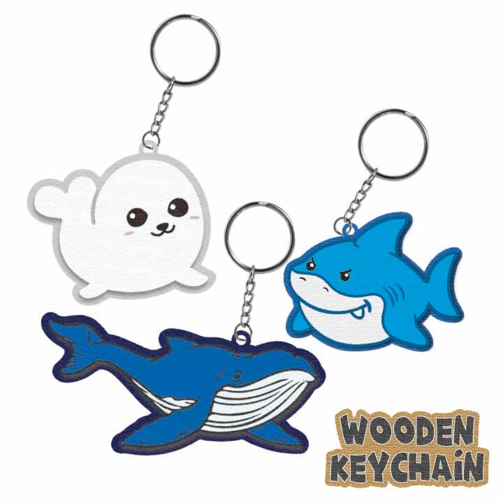 Wooden Keychain Ocean Series FY4-F077-B