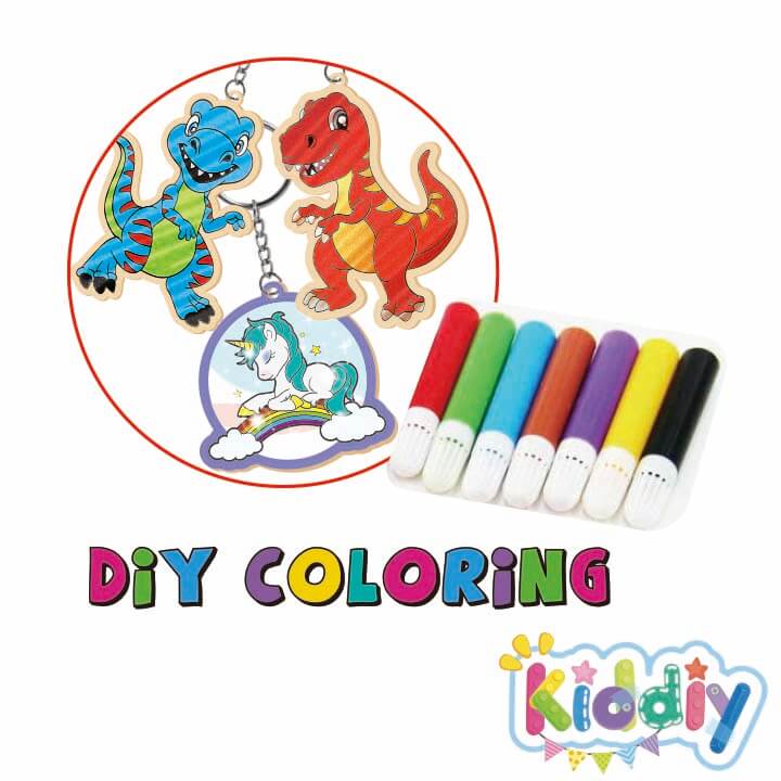 Kiddiy Wooden Keychain Unicorn Series FY4-F078-D