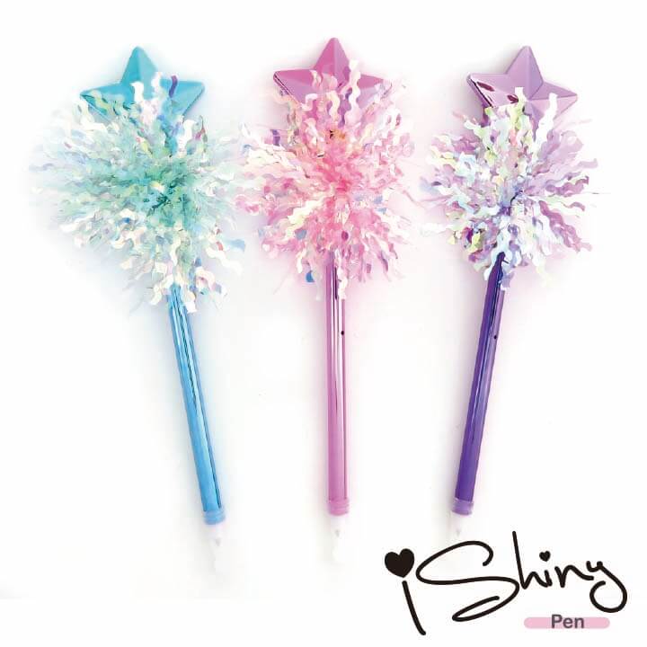 iShiny Star Pen Ribbon Strip Pompon Y2-F979-B