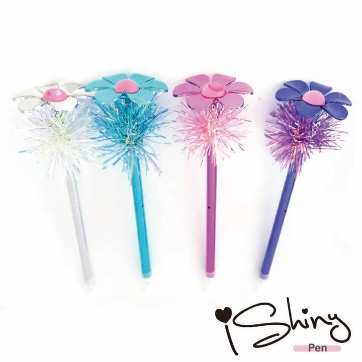 iShiny Flower Pen Ribbon Strip Pompon Y2-F979-C