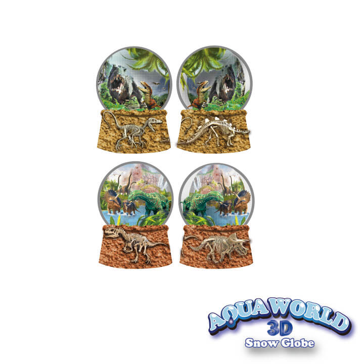 Aqua World 3D Snow Globe Dinosaur Series F6107-19DID-B
